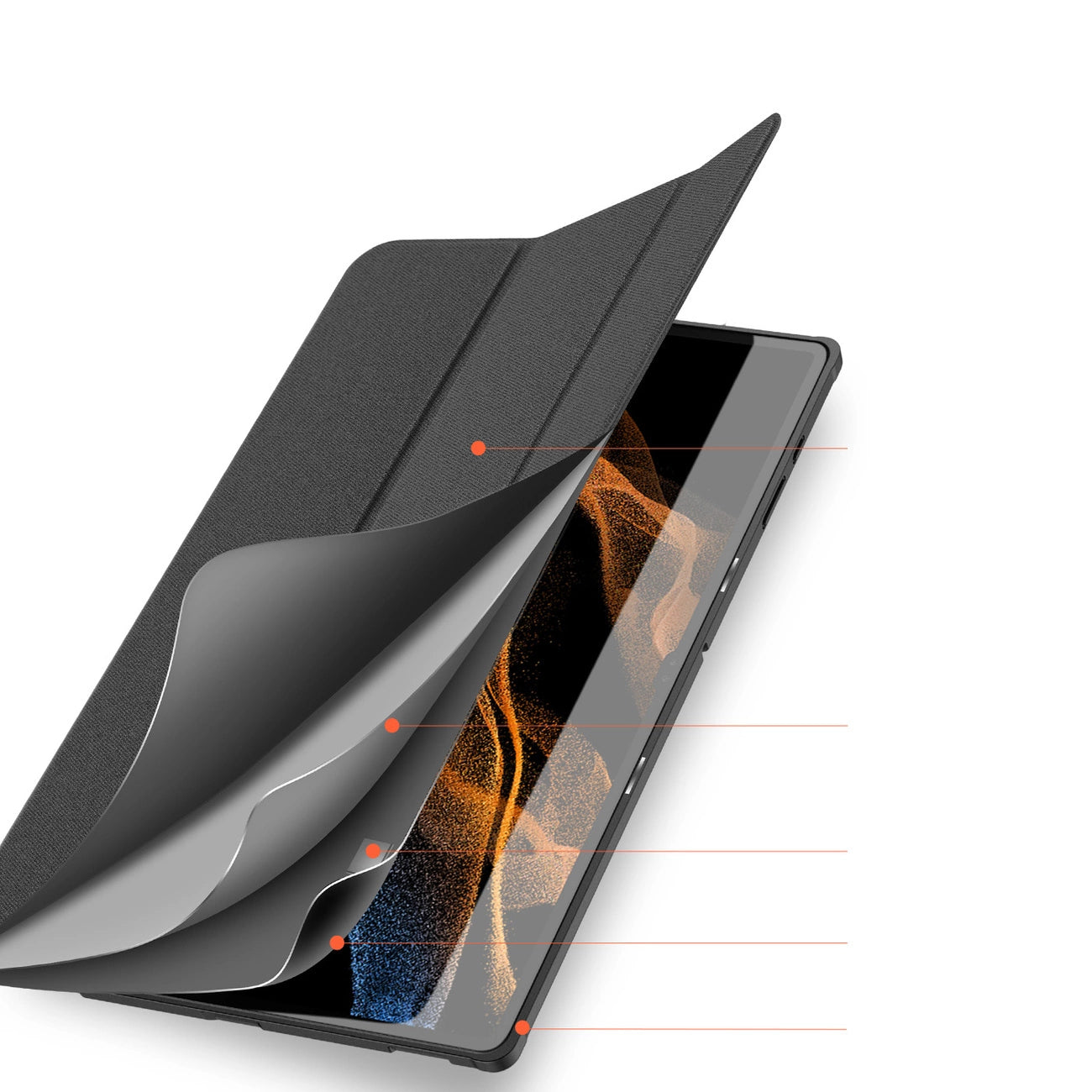Dux Ducis Domo foldable cover for tablet with Smart Sleep function Samsung Galaxy Tab S8/S9 Ultra stand black_6