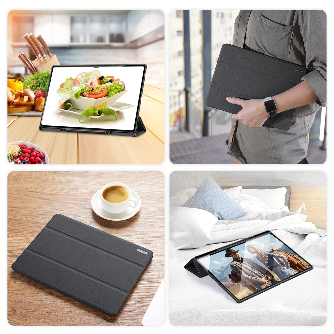 Dux Ducis Domo foldable cover for tablet with Smart Sleep function Samsung Galaxy Tab S8/S9 Ultra stand black_8