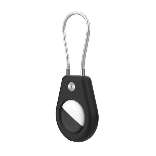 Apple AirTag Case with Steel Cable - Black_0