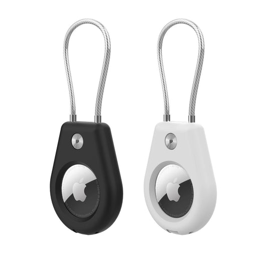 Apple AirTag Case with Steel Cable - Black + White (2 pieces)_0