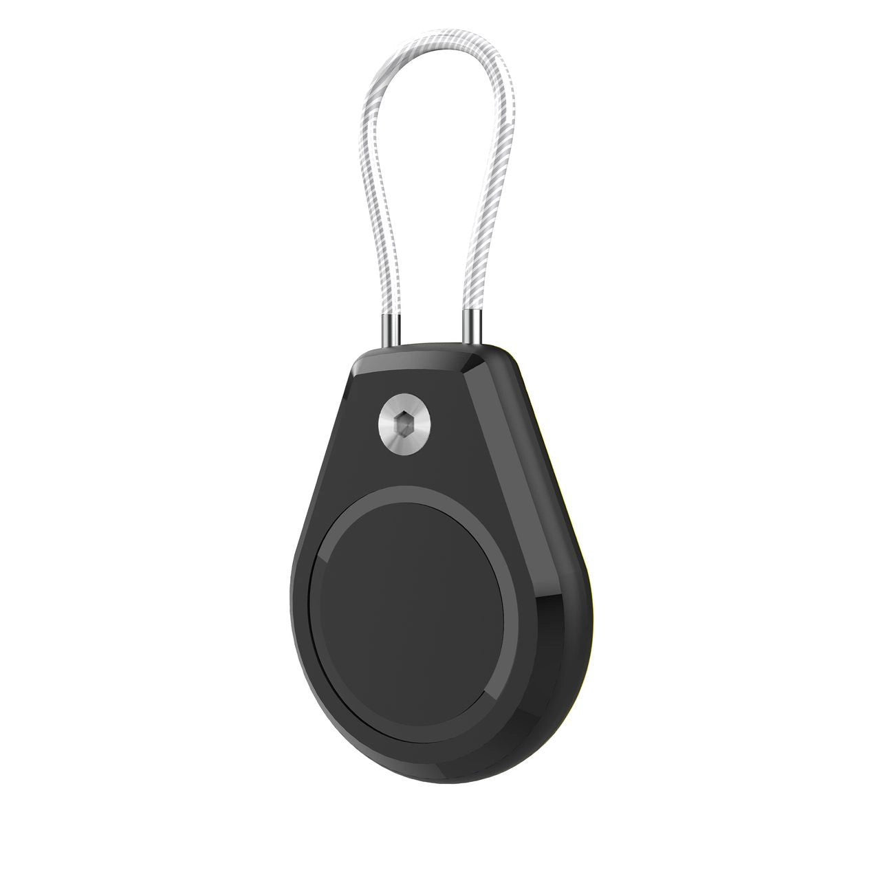 Apple AirTag Case Waterproof with Steel Cable - Black_0