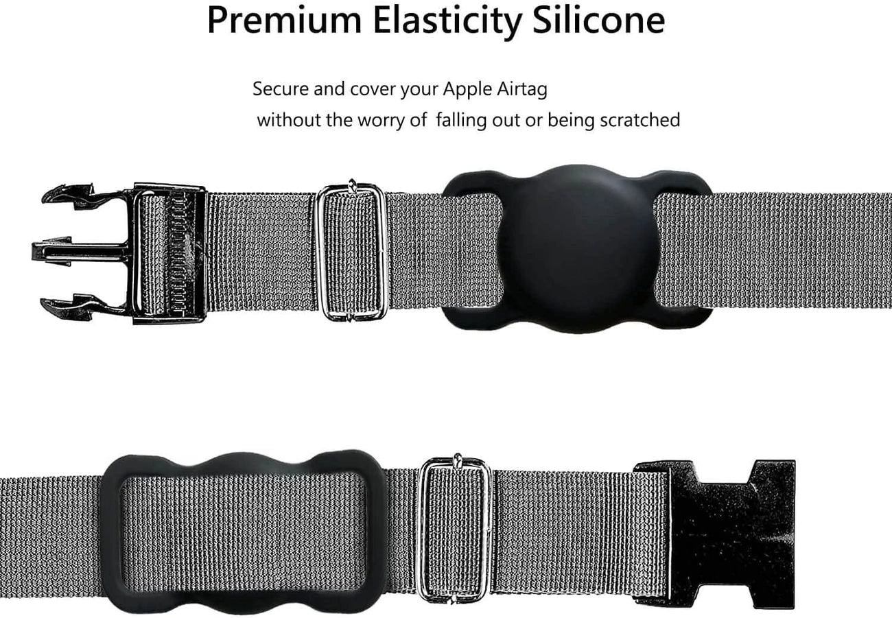 Apple AirTag Silicone Case for Dog or Cat Collar - Black_2