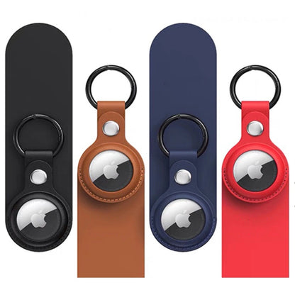 Apple AirTag PU Leather Case - Black, Brown, Red, Blue - 4 pieces_1