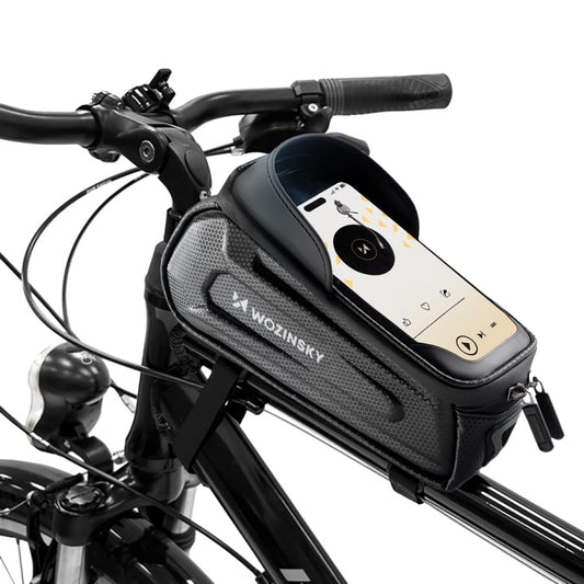 Wozinsky bicycle bag for the frame, armored, with a phone pocket, 1.7 l - black_0