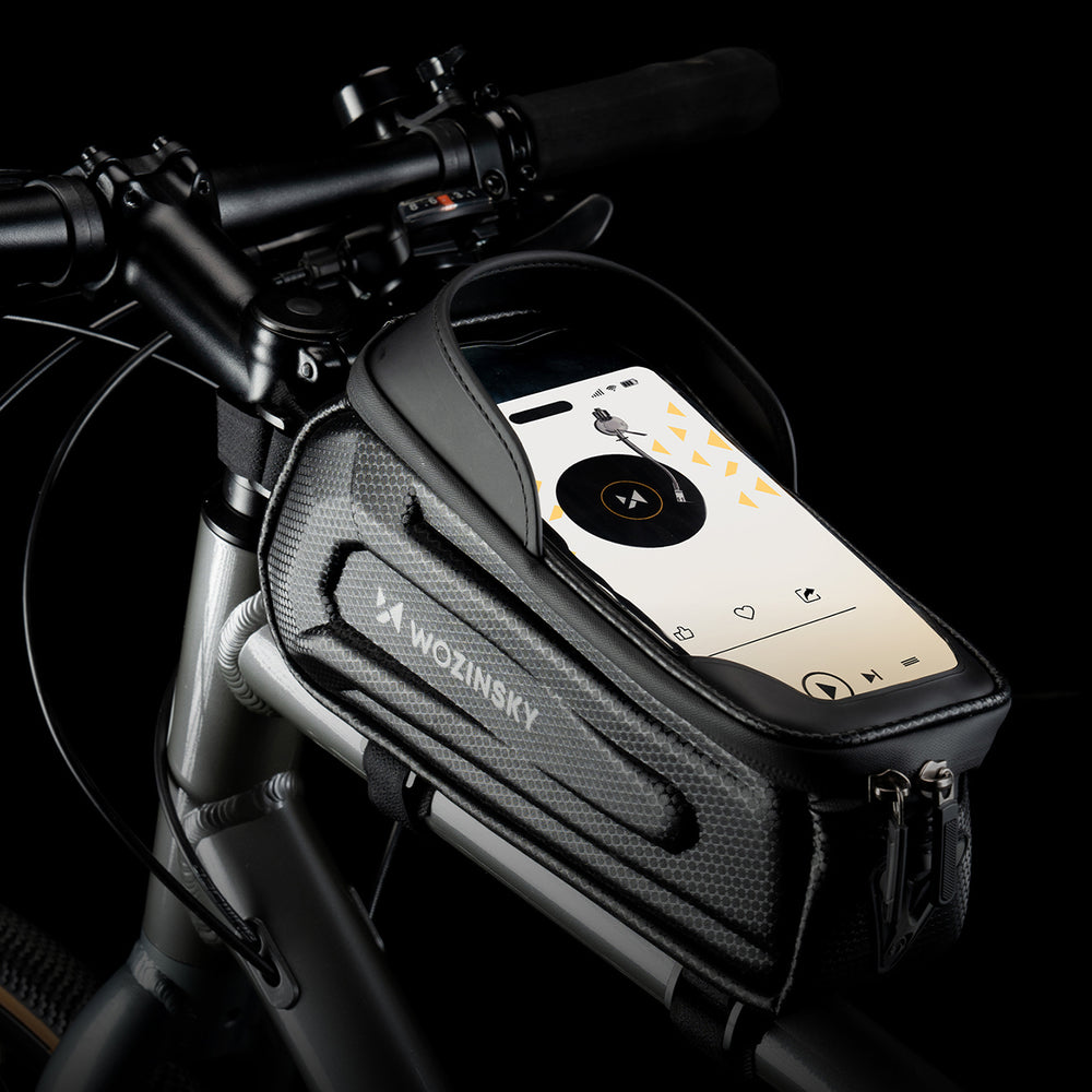 Wozinsky bicycle bag for the frame, armored, with a phone pocket, 1.7 l - black_12