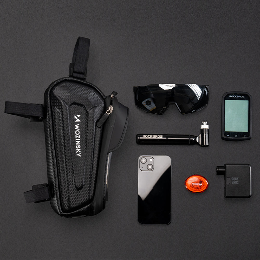 Wozinsky bicycle bag for the frame, armored, with a phone pocket, 1.7 l - black_5