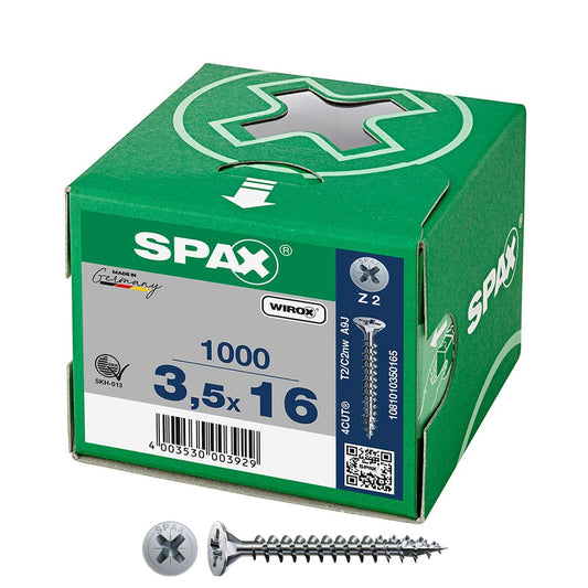 Caixa 1000 unidades. parafuso de cabeÃ§a plana universal wirox 3,5x16mm z2_0