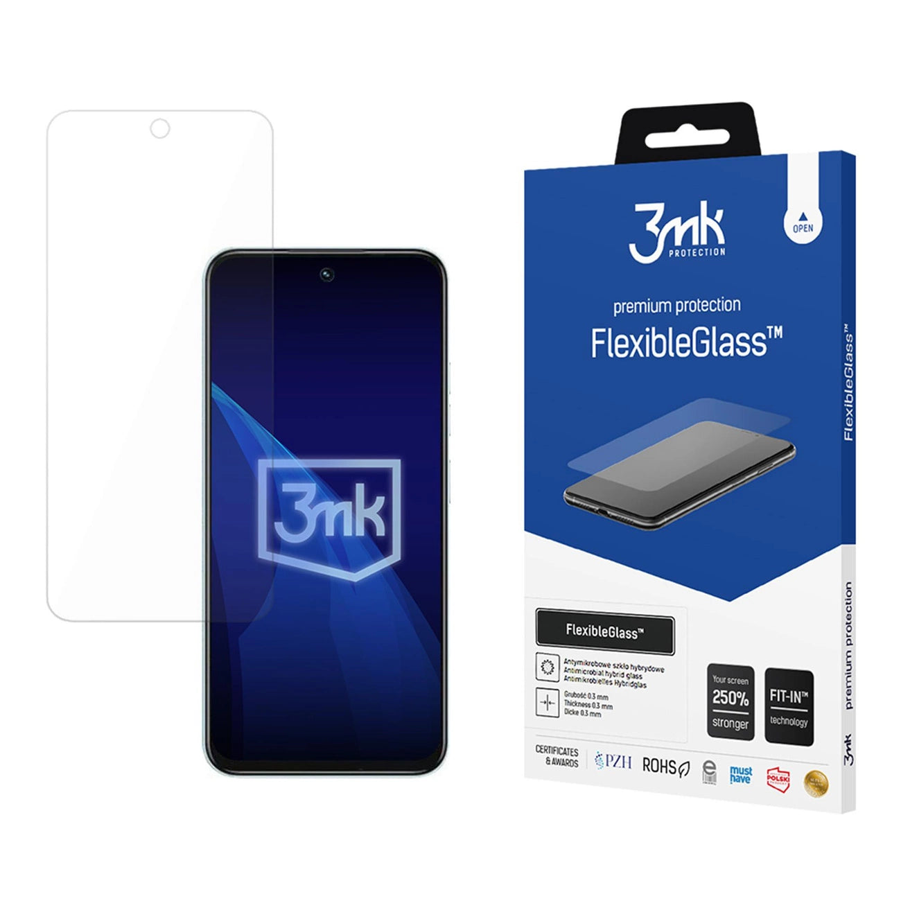 Hybrid glass 3mk FlexibleGlass on Tecno Spark 30 5G_0
