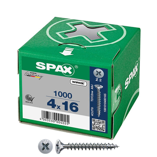 Caixa 1000 unidades. parafuso de cabeÃ§a plana universal wirox 4x16mm z2_0