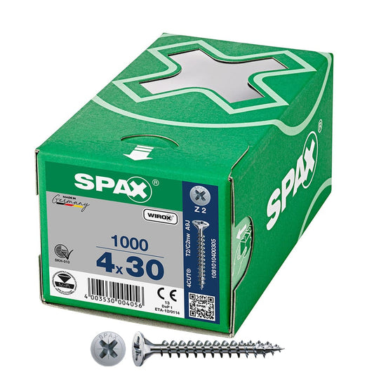 Caixa 1000 unidades. parafuso de cabeÃ§a plana universal wirox 4x30mm z2_0