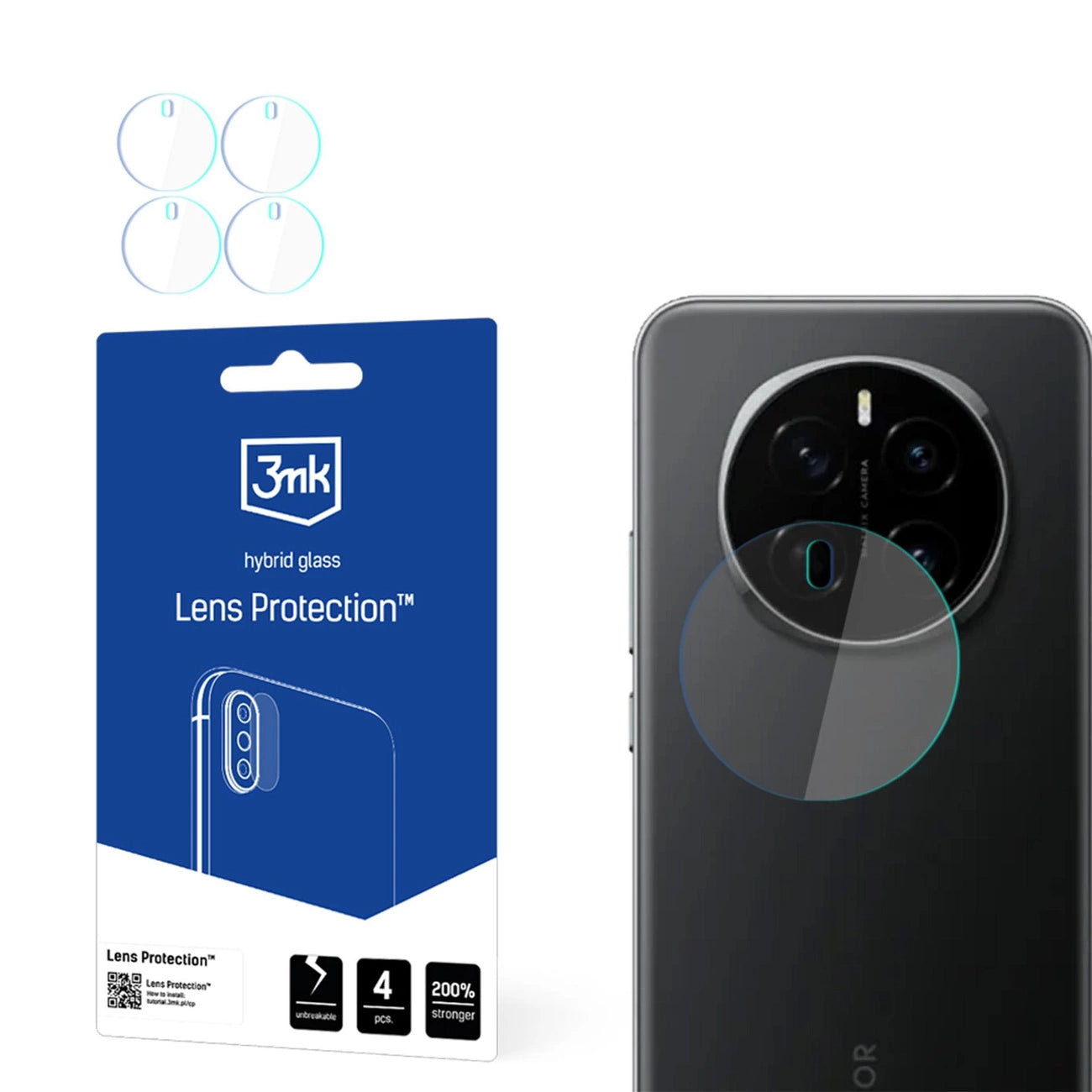 Szkło na obiektyw aparatu 3mk Lens Protection na Honor Magic 7 Pro_0