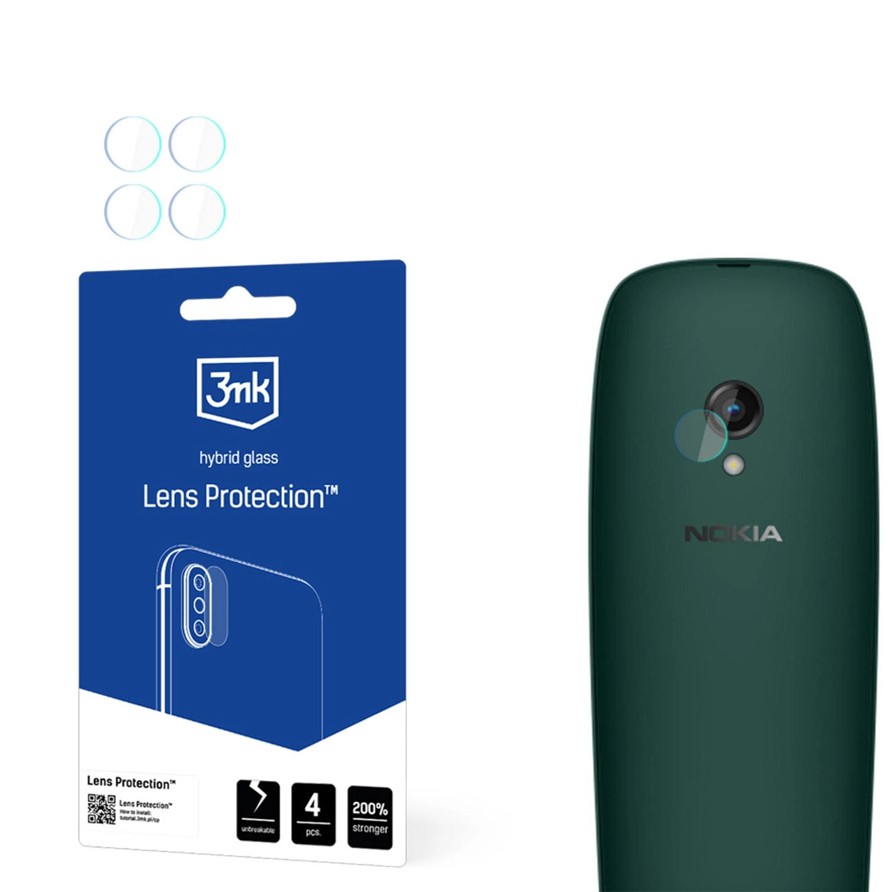 Hybrid Glass for Camera Lens 3mk Lens Protection for Nokia 6310 (2024)_0