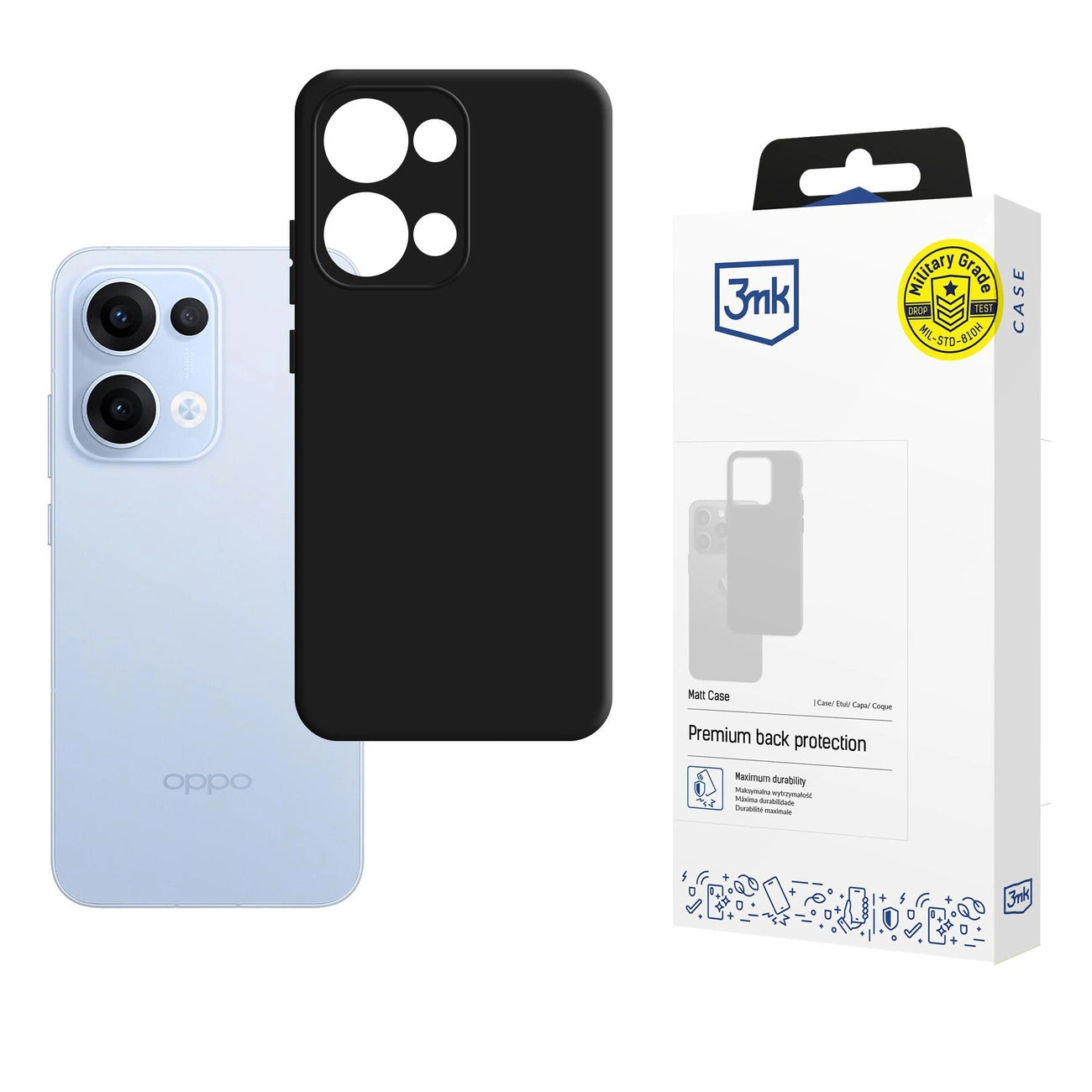 3mk Matt Case for Oppo Reno 13 - Black_0