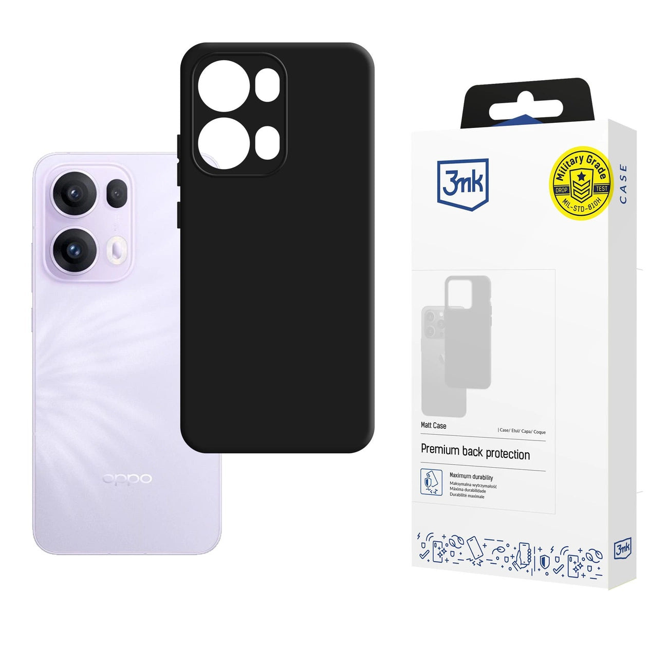 3mk Matt Case for Oppo Reno 13 Pro - Black_0