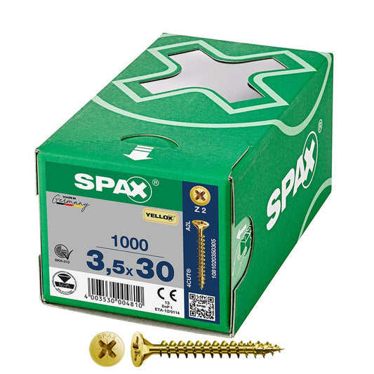 Caixa 1000 unidades. parafuso de cabeÃ§a plana universal yellox 3,5x30mm z2_0