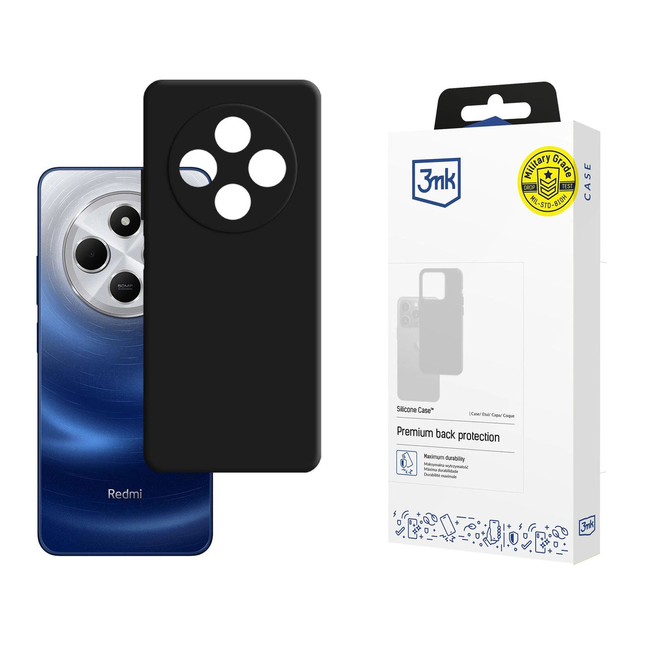 3mk Silicone Case for Xiaomi Redmi 14C / Xiaomi Redmi A4 5G - Black_0