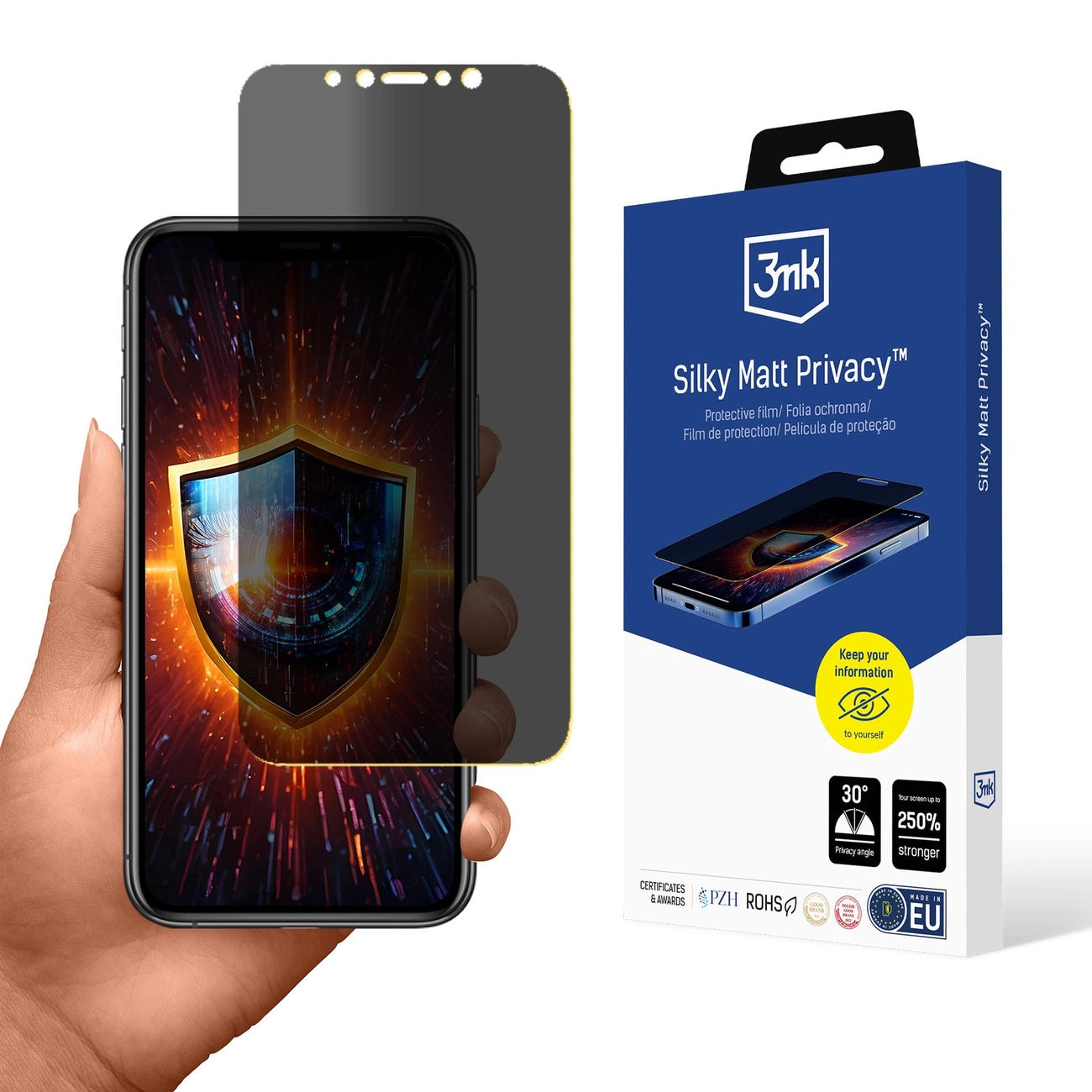 Folia ochronna prywatyzująca matowa 3mk Silky Matt Privacy na Apple iPhone 11 Pro_0