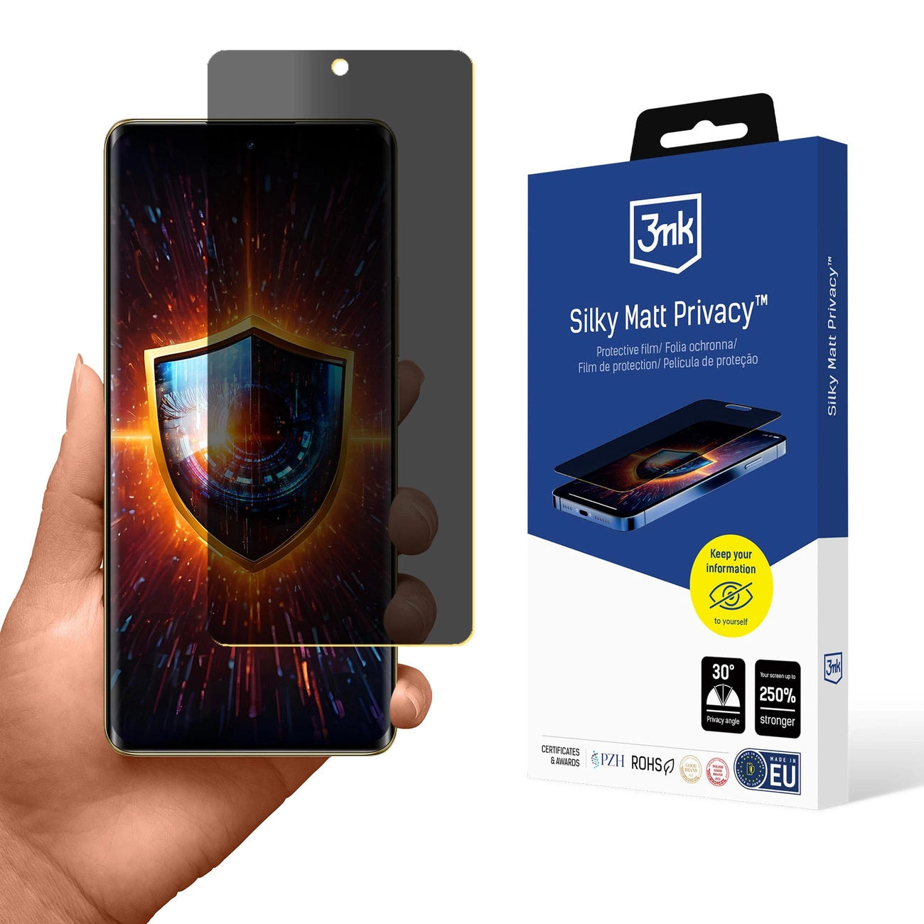 Folia ochronna prywatyzująca matowa 3mk Silky Matt Privacy na Realme 12 Pro+_0