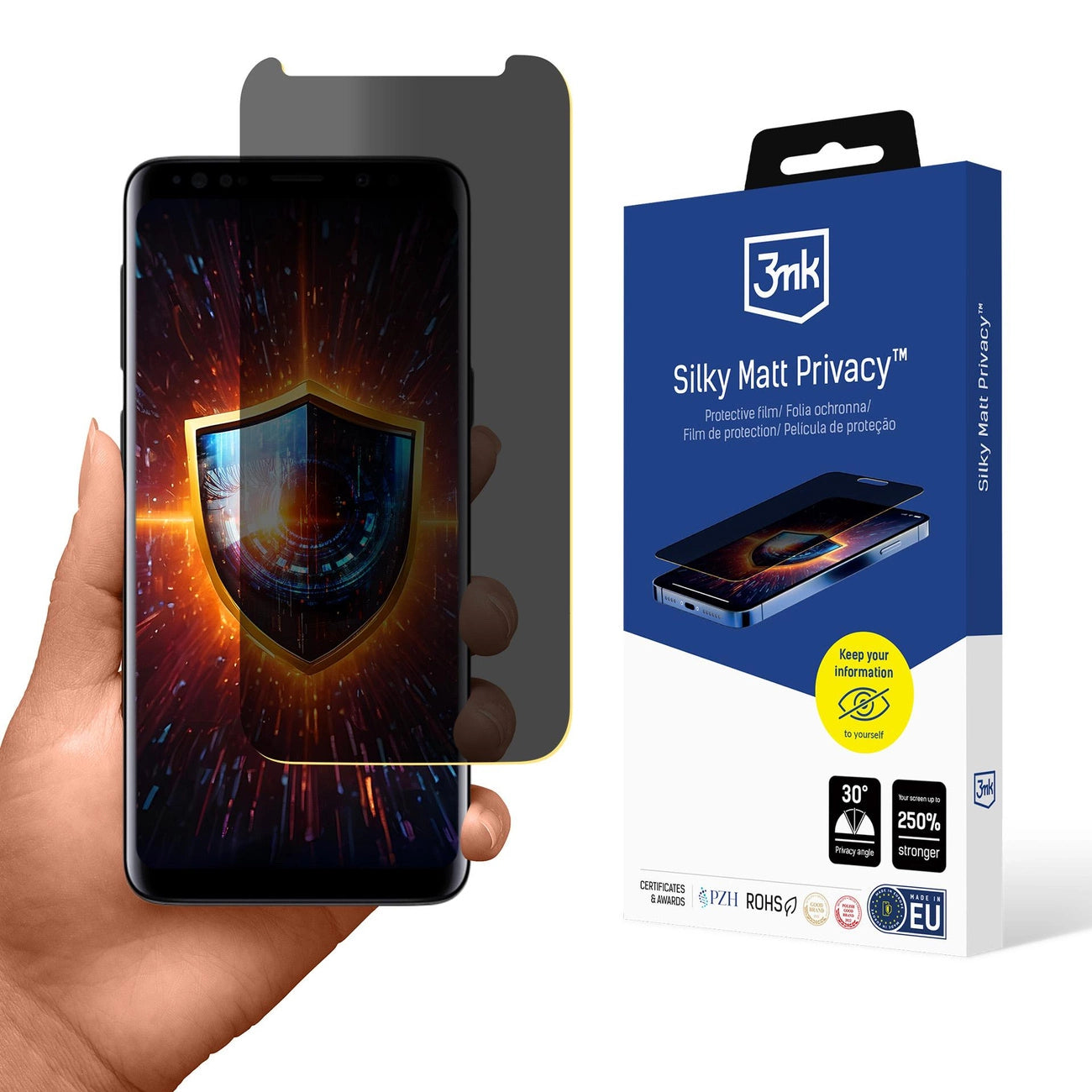 Folia ochronna prywatyzująca matowa 3mk Silky Matt Privacy na Samsung Galaxy S9_0