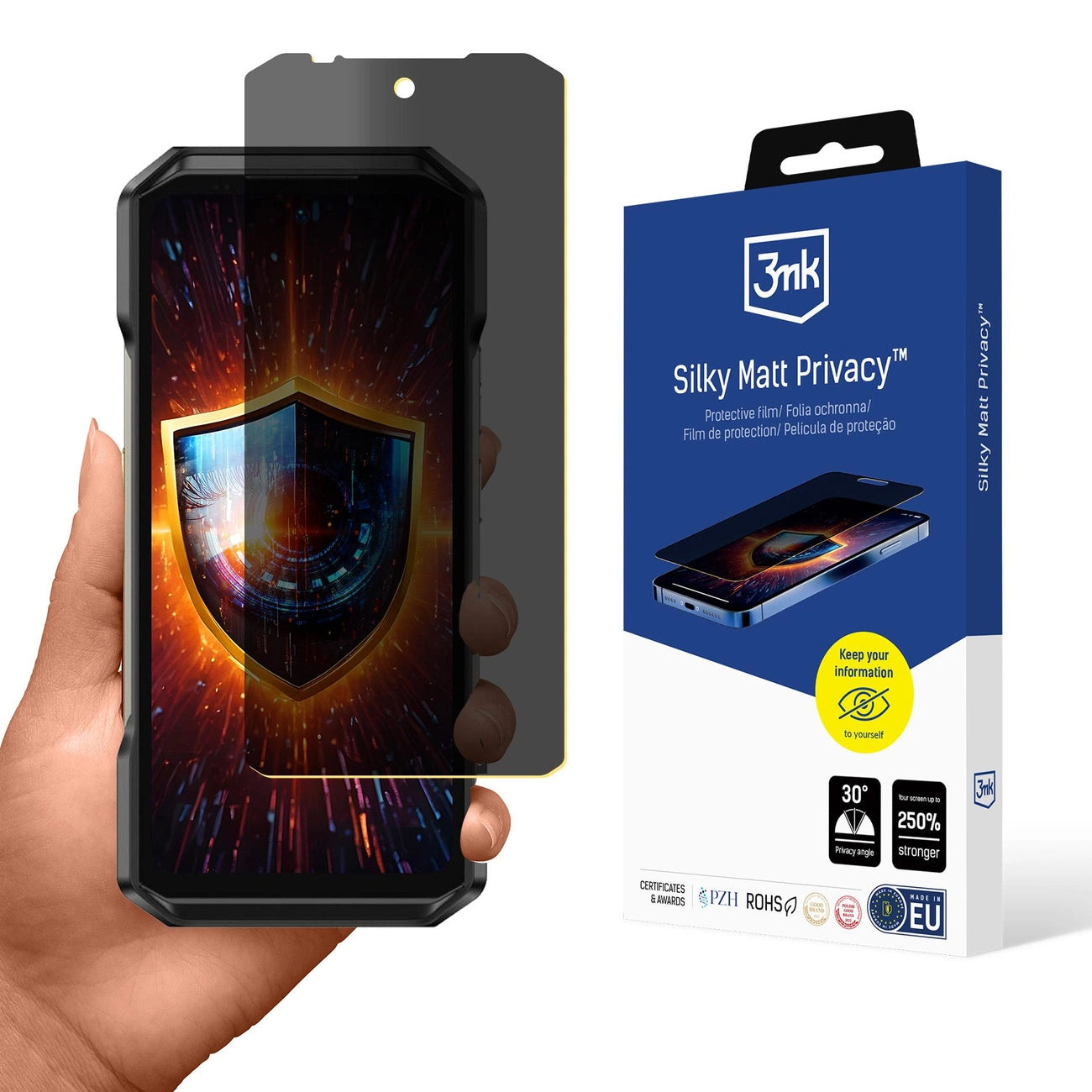 Folia ochronna prywatyzująca matowa 3mk Silky Matt Privacy na Ulefone Armor 27T Pro_0