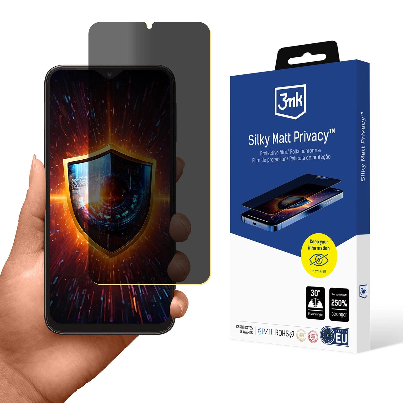Folia ochronna prywatyzująca matowa 3mk Silky Matt Privacy na Samsung Galaxy A10_0