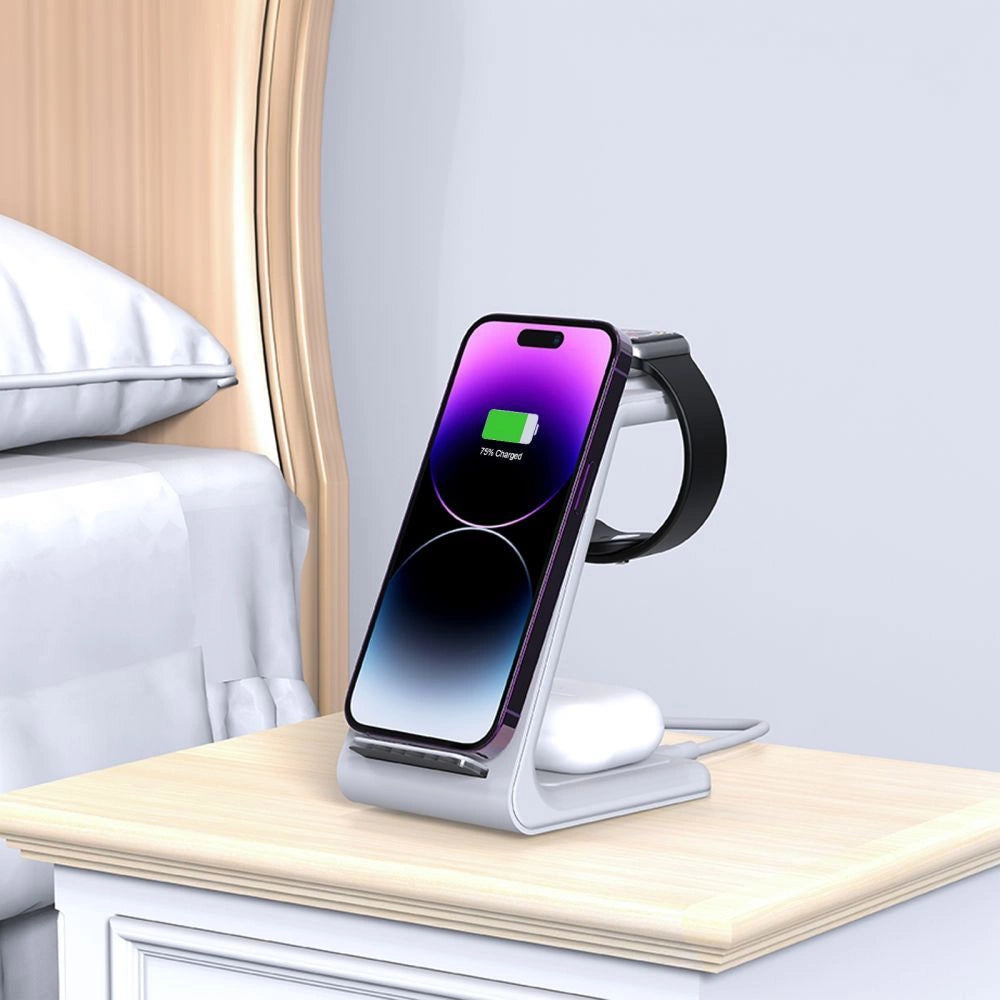 Stacja ładująca Tech-Protect QI15W-A36 3w1 dla Apple - biała_5