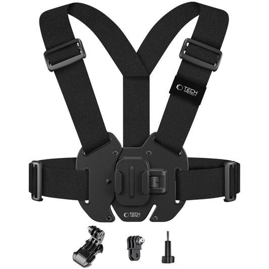 Szelki na klatkę piersiową Tech-Protect GA100 Chest Mount do GoPro / DJI - czarne_0