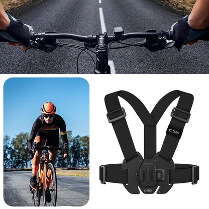 Szelki na klatkę piersiową Tech-Protect GA100 Chest Mount do GoPro / DJI - czarne_2
