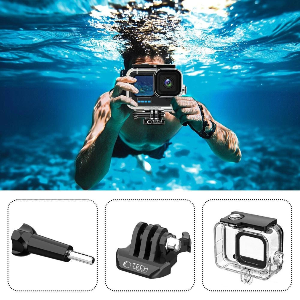 Etui Tech-Protect GA200 wodoodporne do GoPro Hero 9 / 10 / 11 / 12 - przezroczyste_1