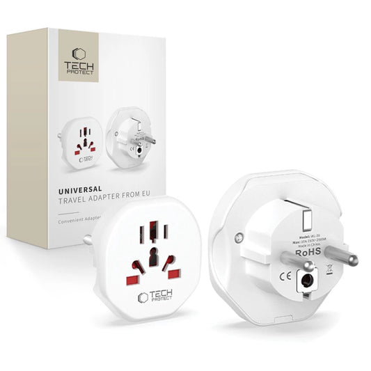 Przejściówka / adapter Tech-Protect Universal Travel Adapter na EU - biała_0