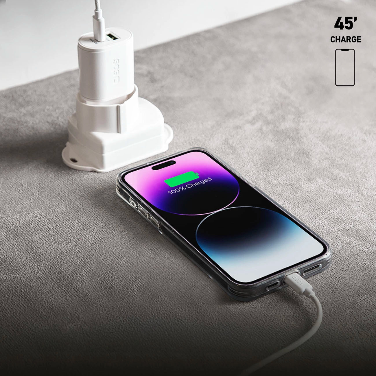 SBS TETRPD20W 20W USB-A USB-C Wall Charger with Power Delivery - White_6
