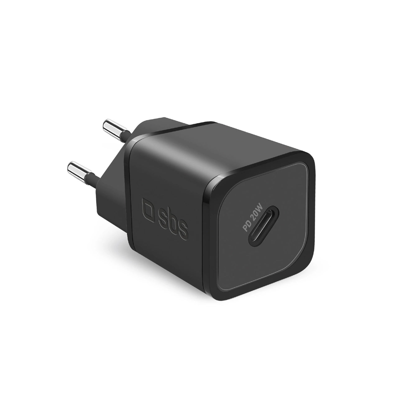 SBS TETRGAN1C20K 20W GaN USB-C Wall Charger with Power Delivery - Black_0