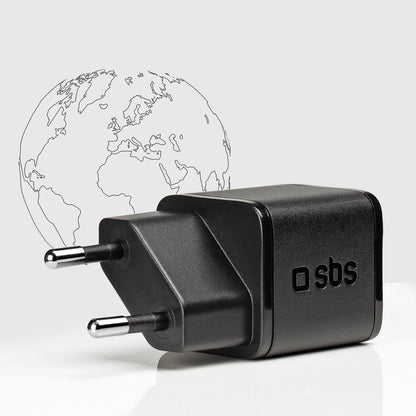 SBS TETRGAN1C20K 20W GaN USB-C Wall Charger with Power Delivery - Black_3