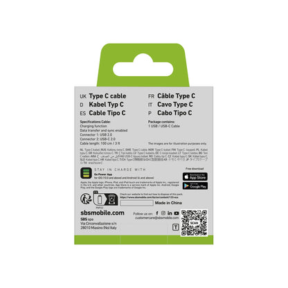 SBS TECABLETYC1KPOS USB-A - USB-C Cable 1m - Black_1