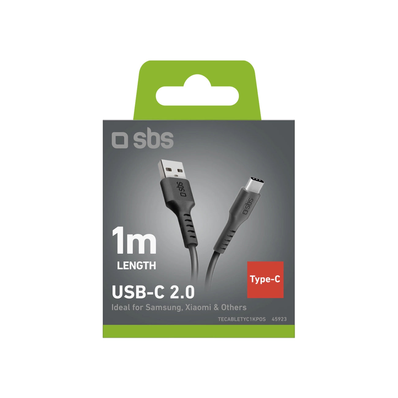 SBS TECABLETYC1KPOS USB-A - USB-C Cable 1m - Black_2