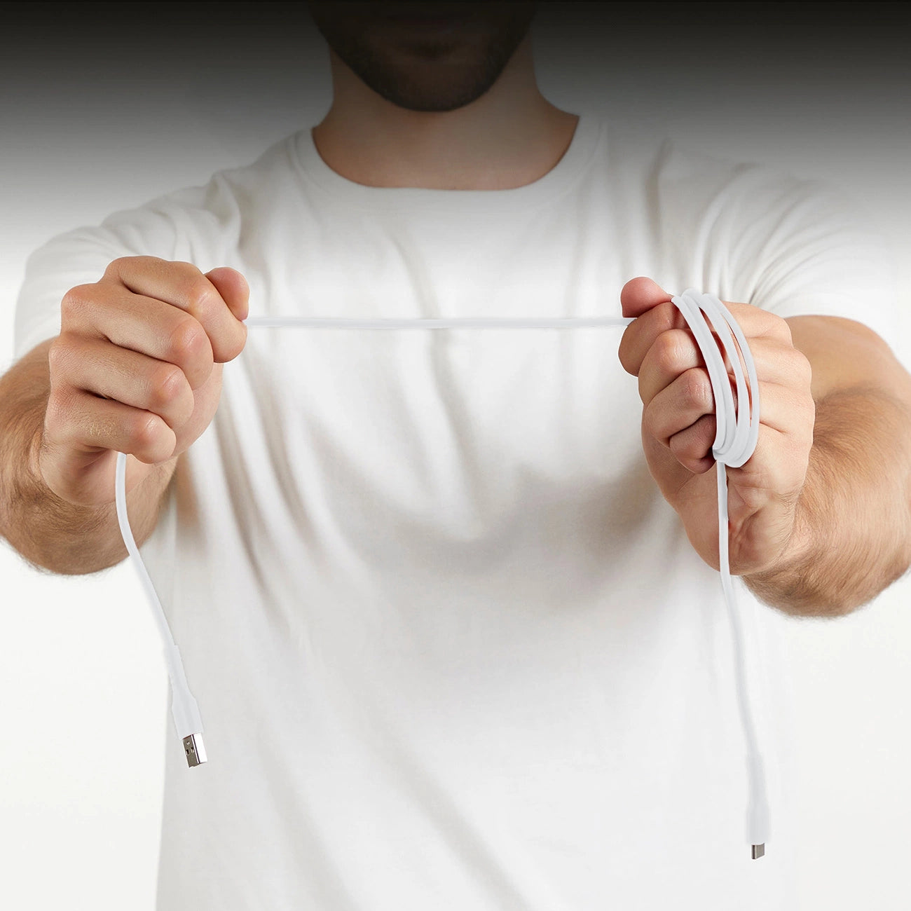 SBS TECABLEMICROC15W USB-A - USB-C Cable 1.5m - White_3