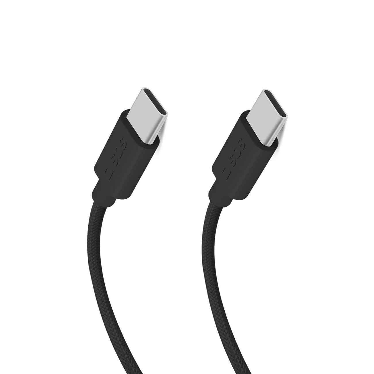 SBS TECABLETISSUETCK USB-C - USB-C 1.5m 60W braided cable - black_0