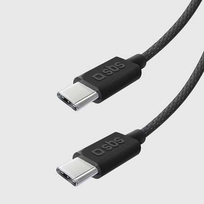 SBS TECABLETISSUETCK USB-C - USB-C 1.5m 60W braided cable - black_9