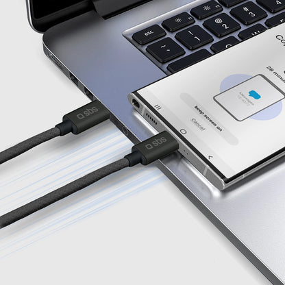 SBS TECABLETISSUETCK USB-C - USB-C 1.5m 60W braided cable - black_5