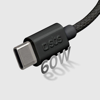 SBS TECABLETISSUETCK USB-C - USB-C 1.5m 60W braided cable - black_6
