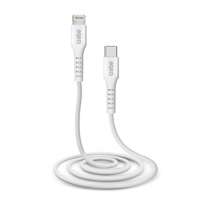 SBS TECABLELIGTC1W USB-C - Lightning Cable MFi Certified, 1m - White_1