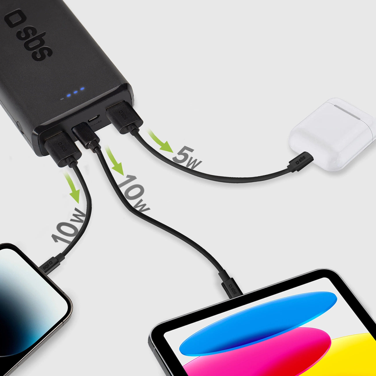 Fast charge power bank: 20,000 mAh, 2 USBs Black_9