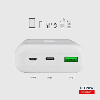 Powerbank SBS TTBB20000PD20W 20000 mAh 20W Power Delivery with MicroUSB, USB-C, USB-A - white_5