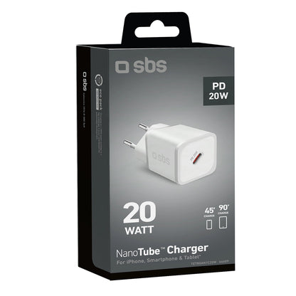 SBS TETRGAN1C20W 20W GaN Wall Charger with Power Delivery - White_1