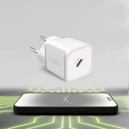 SBS TETRGAN1C20W 20W GaN Wall Charger with Power Delivery - White_4