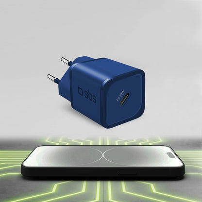 SBS TETRGAN1C20B 20W GaN Wall Charger with Power Delivery - Blue_4