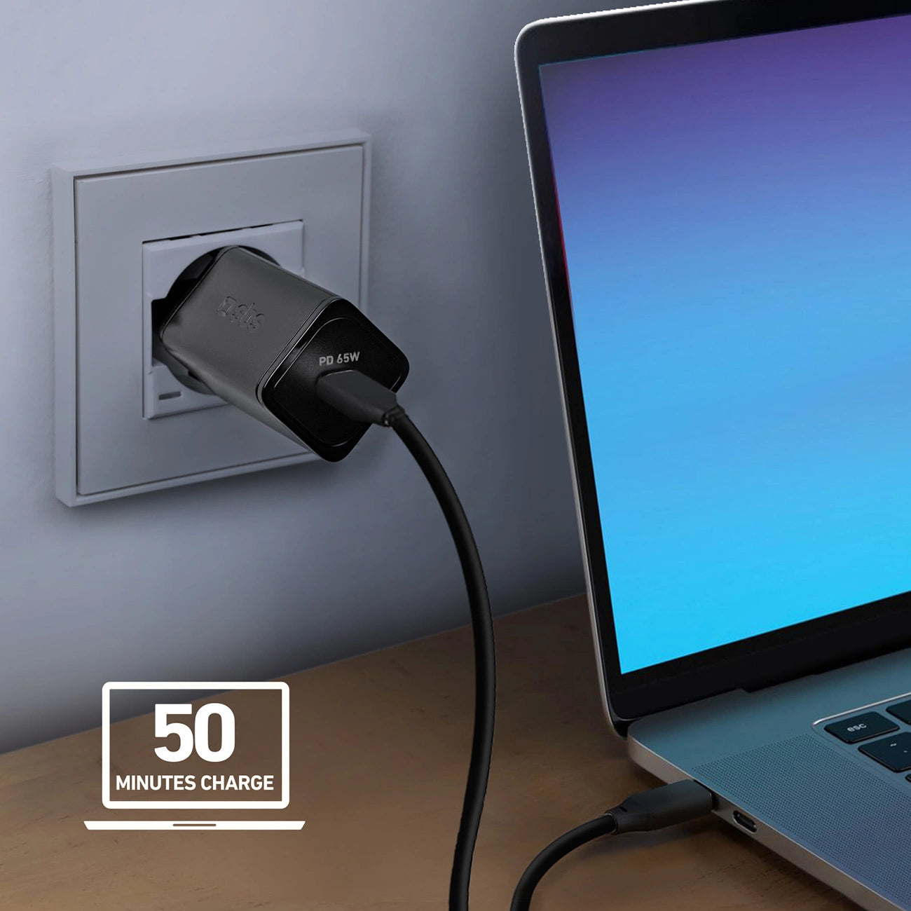 SBS TETRGAN1C65W 65W GaN Power Delivery Charger - Black_10