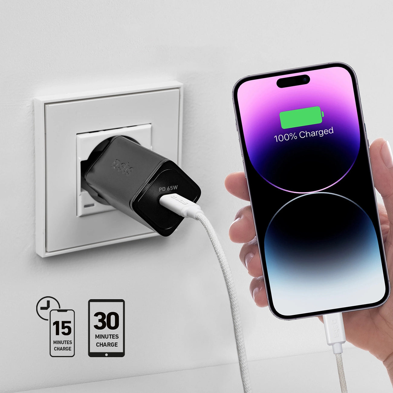 SBS TETRGAN1C65W 65W GaN Power Delivery Charger - Black_6