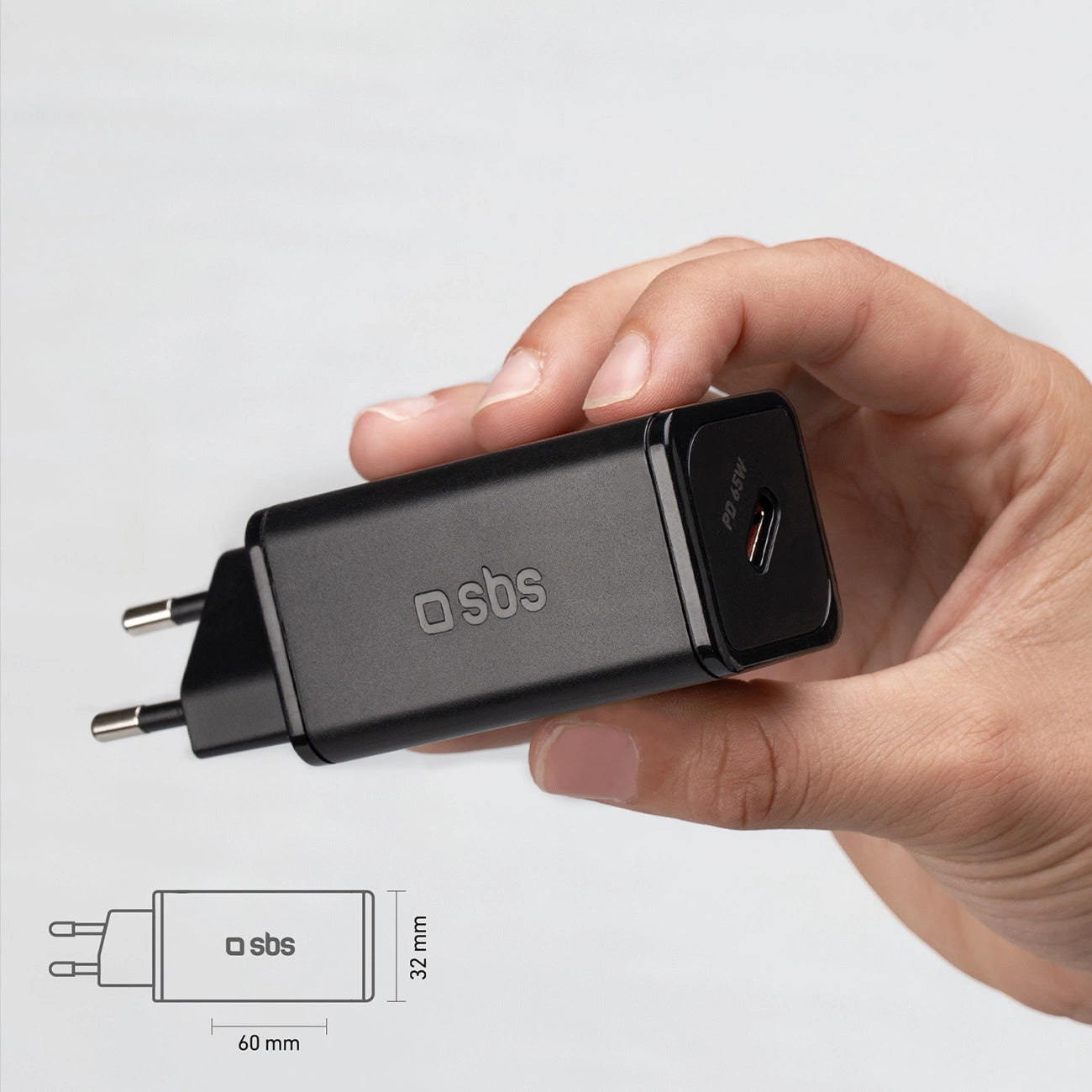 SBS TETRGAN1C65W 65W GaN Power Delivery Charger - Black_7