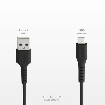 SBS LTHL200 USB-A - Micro-USB Cable 1m - Black_4